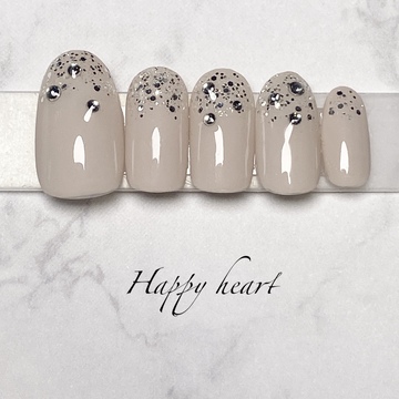 爪先キラキラネイル