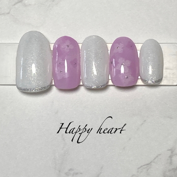 紫陽花ステンシルネイル