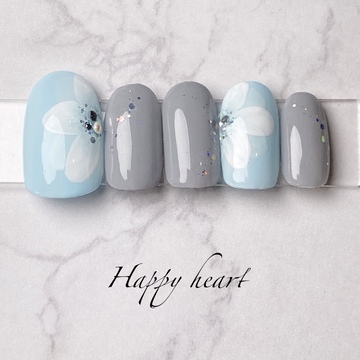 大きめフラワーネイル