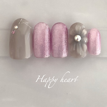 ぷっくりフラワーネイル