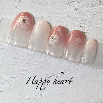 レースフラワーネイル