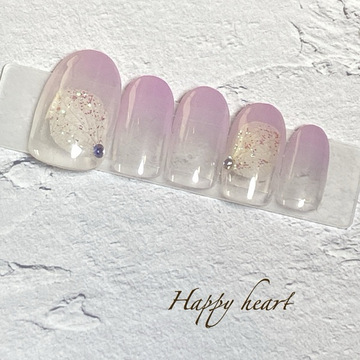 oshibana紫陽花ネイル