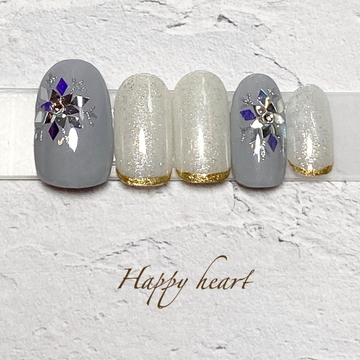 スノーホログラムネイル